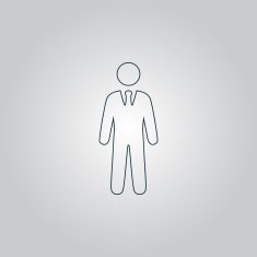 businessman black web icon vector illustration