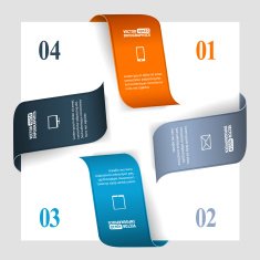 Modern business infographics options for banners web layouts e