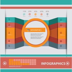 Label and Info graphic design clean vector N2