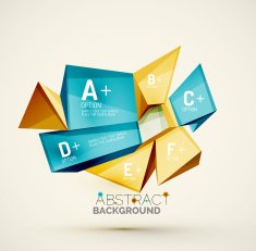 Geometric shapes with sample text Abstract template N163