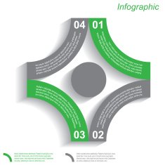 Infographic design template with paper tags N64