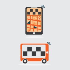 taxi online flat design