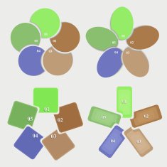 Vector circle infographic set