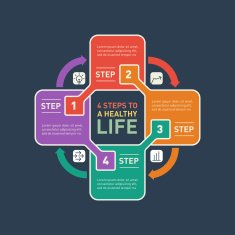 Healthcare or Medical Infographics with Connected structure