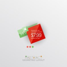 Glossy paper style geometric abstract infographic design N63