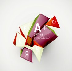 Geometric shapes with sample text Abstract template N174