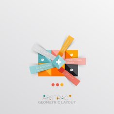 Modern abstract geometric info banner N152