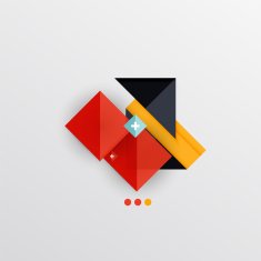 Modern abstract geometric info banner N157