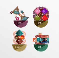 Set of abstract geometric shapes with options N48