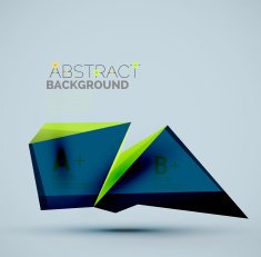 Geometric shapes with sample text Abstract template N175