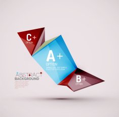 Geometric shapes with sample text Abstract template N176