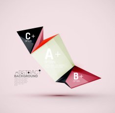 Geometric shapes with sample text Abstract template N179