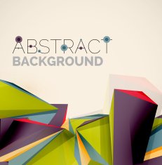 Geometric shapes in the air Vector abstract background N222