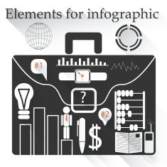 Elements for infographic Schedule data Flat icons