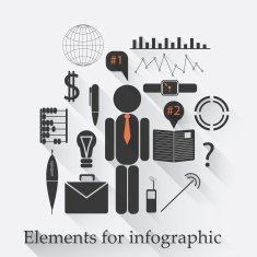Elements for infographic Schedule data Flat icons N2