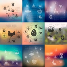 easter infographic with unfocused background N4