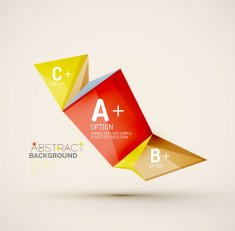 Geometric shapes with sample text Abstract template N181