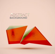 Geometric shapes with sample text Abstract template N183