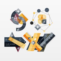 Paper graphics infographic web layouts N12