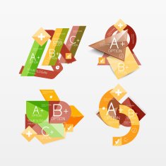 Paper graphics infographic web layouts N14