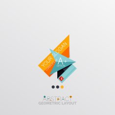 Modern abstract geometric info banner N170