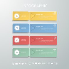 Design clean template 4 steps Vector eps10 N3