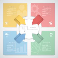 Design clean template 4 steps Vector eps10 N4