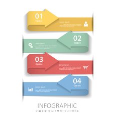 Design clean template 4 steps Vector eps10 N6