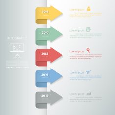 Design clean template 5 steps Vector eps10
