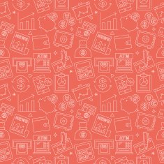 financial line icon pattern set N2