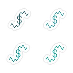 assembly realistic sticker design on paper graphics