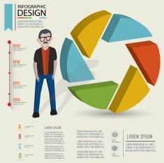 Shutter puzzle three dimension info graphic design clean vector
