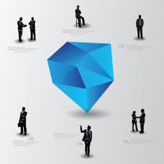 People and graph info graphic design clean vector