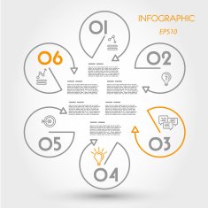 hexagonal infographic linear concept