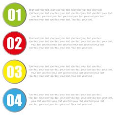 Numbered Steps 4 vector illustration