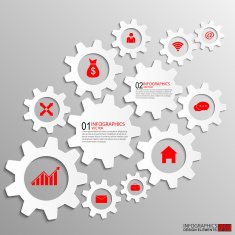 Infographics vector design template N161