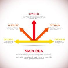 Infographics 3D template with arrows N2