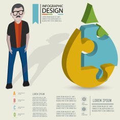 Water drop three dimension info graphic design clean vector