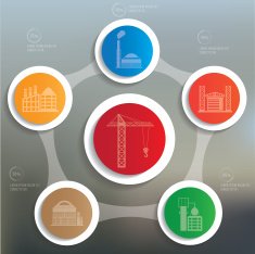 Construction and industry concept info graphic design clean vector N2