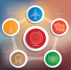 Travel concept info graphic design clean vector N2