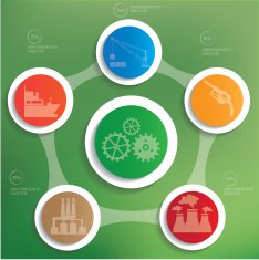 Industry info graphic design clean vector N2
