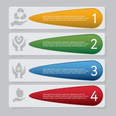 Design number banners template graphic or website layout N12