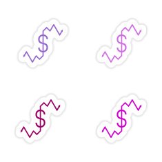 assembly realistic sticker design on paper graphics N2