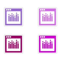 icon sticker realistic design on paper charts N2