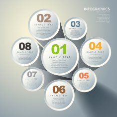 abstract 3d cylinder infographics N3