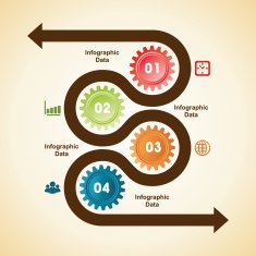 Creative gears Info-graphics options banner
