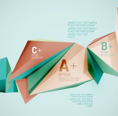Geometric shapes in the air Vector abstract background N251