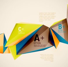 Geometric shapes in the air Vector abstract background N252