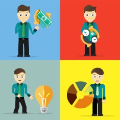 Set of businessman pose character concepts N82