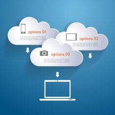 Abstract background Network clouds with infographic elements and icons N2